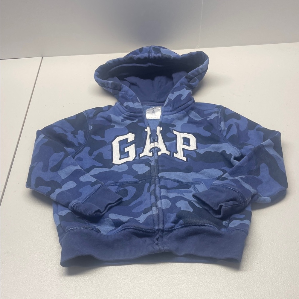 GAP Kids Blue Camouflage Hoodie